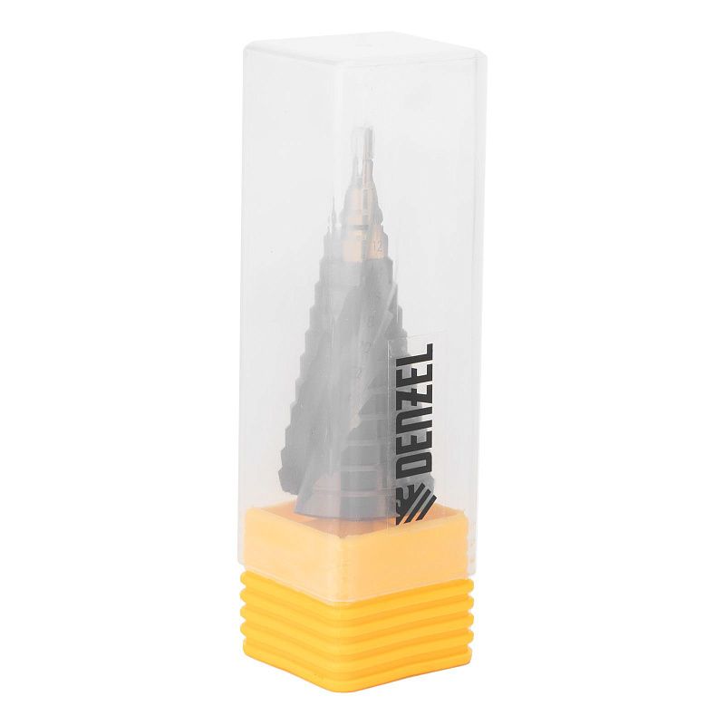 Сверло ступенчатое, 4-6-8-10-12-14-16-18-20-22-24-26-28-30-32 мм, Р6М5К5, 6-гр. хвостовик Denzel 723616