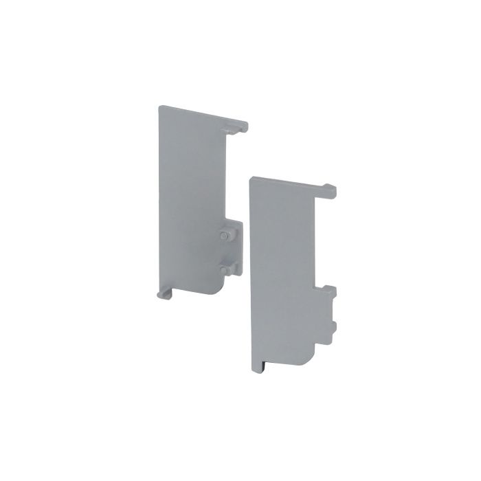 Комплект заглушек металлич. внутр. к профилю Gola, L-образных (левая+правая) черный 3 AKS 111489