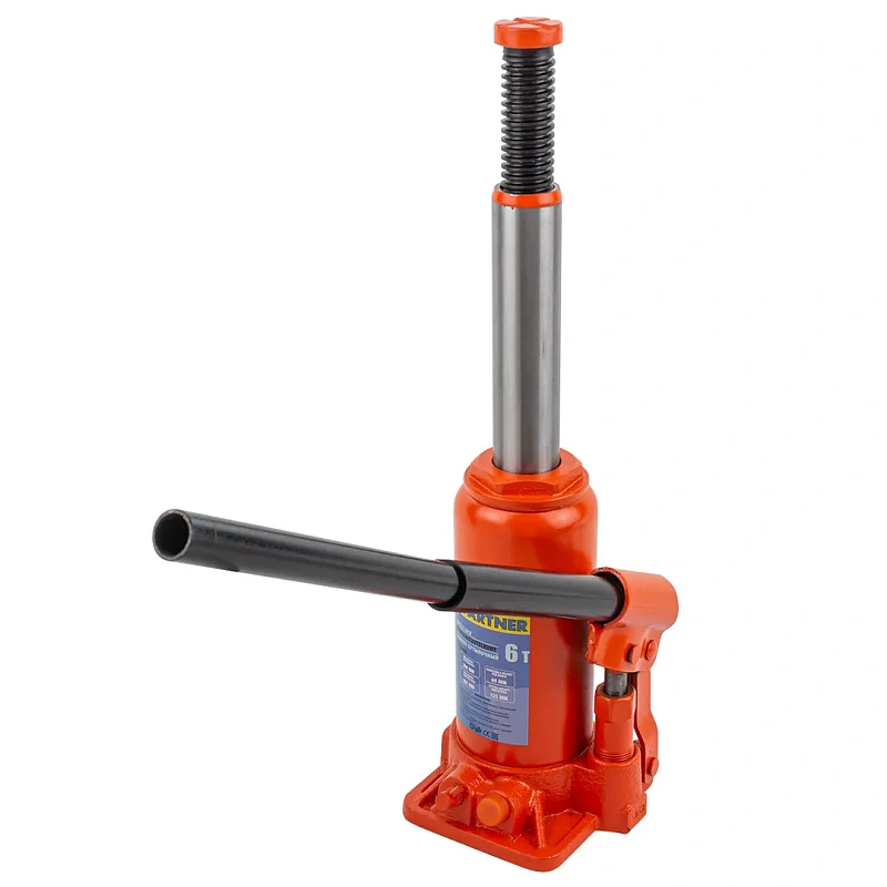 Домкрат бутылочный 6 т с клапаном, 200-385 мм Partner PA-T90604
