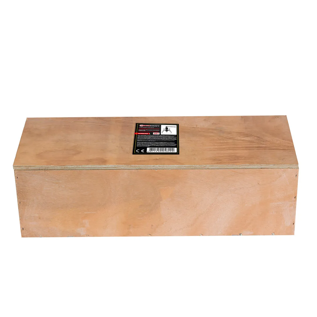 Съемник двух-трехлапый переставной гидравлический 30 т, Øзахвата 150-400 мм, глубина захвата 220 мм, ход штока 70 мм, ForceKraft FK-6590630H