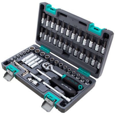 Набор инструментов 1/4'' CrV 57 пр. Stels 14101