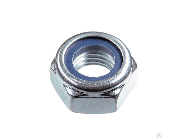 Гайка М4 со стопорным кольцом цинк DIN 985, 1000 шт в карт. уп. Starfix SMC1-50732-1000