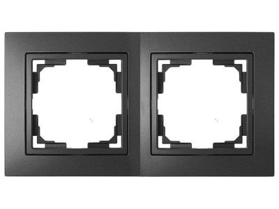 Рамка 2-местная графит, Уют, Bylectrica ЮЛИГ.735212.280-40гр