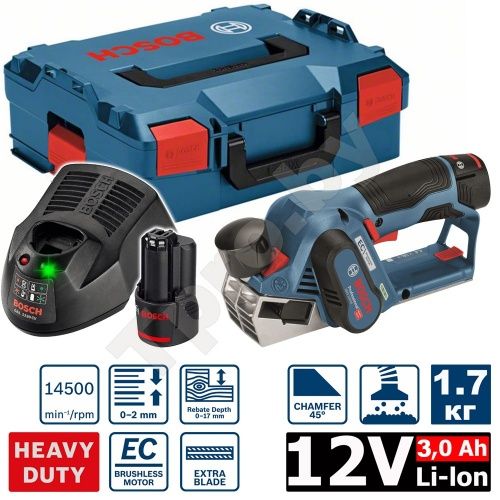 Рубанок аккумуляторный GHO 12V-20 Professional BOSCH (06015A7001)