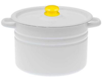 Кастрюля цилиндрическая 8 л светлая Стальэмаль С41620