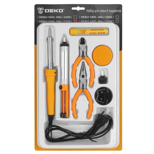 Паяльник с набором для пайки SI06 SET 8 DEKO 065-0565