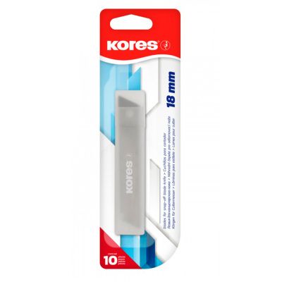 Лезвия для большого ножа "Kores", 18 мм, 10 штук