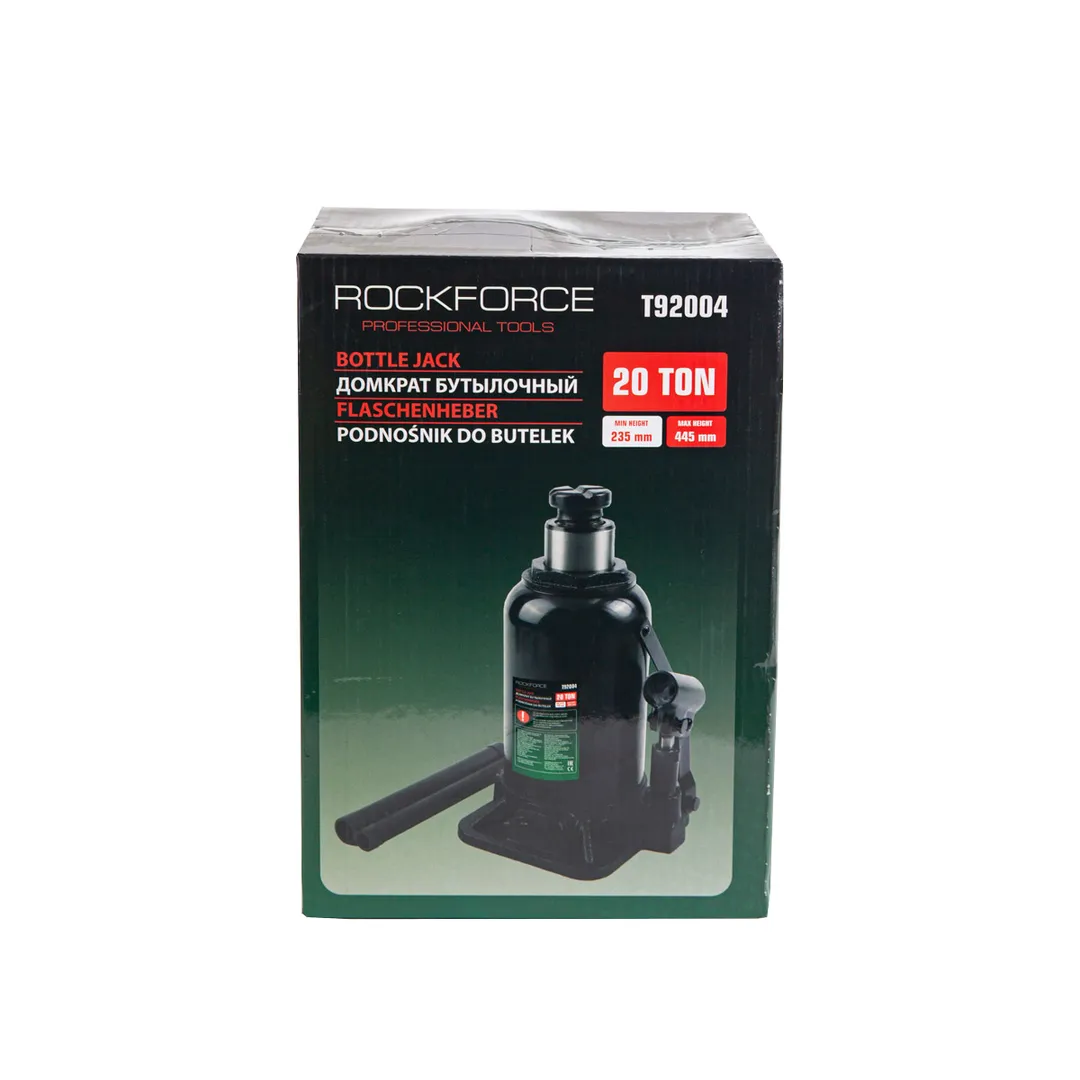 Домкрат бутылочный 20 т, 235-445 мм, RockForce RF-T92004 DS