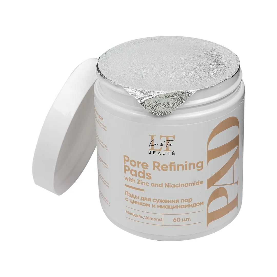 Пэды для сужения пор с цинком и ниацинамидом La and Te beaute LT-3217