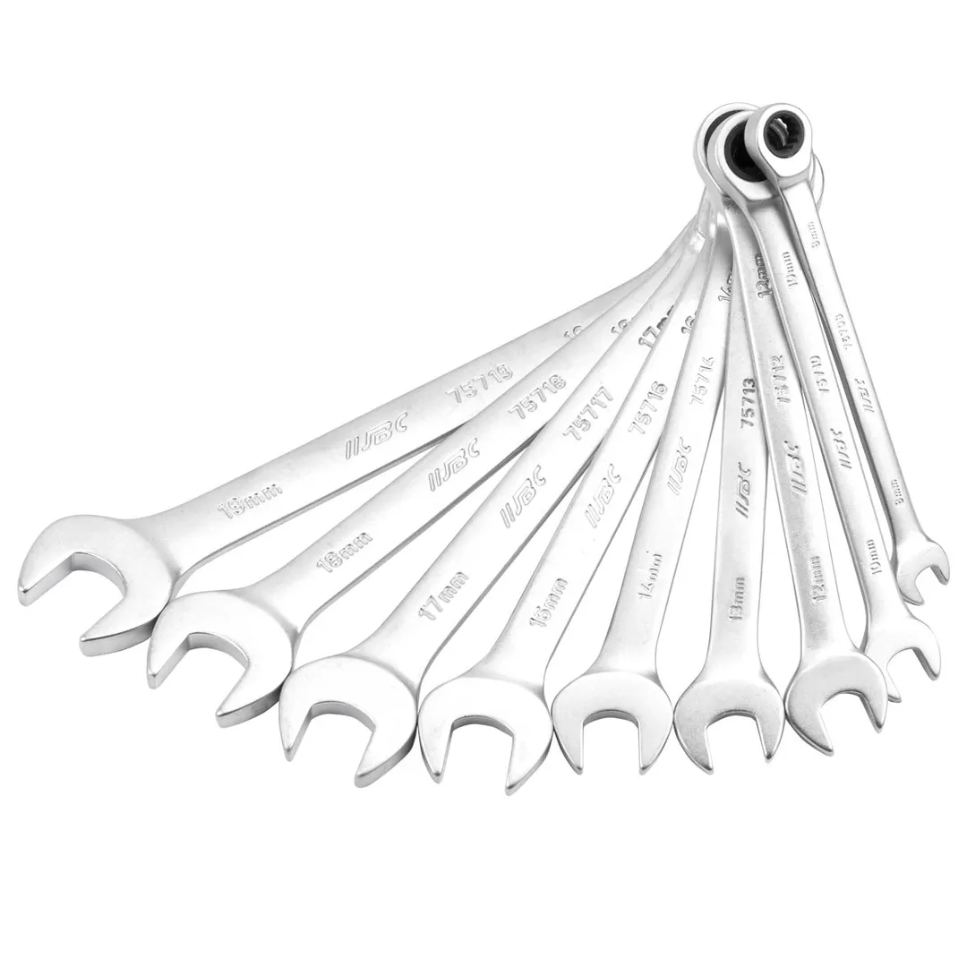 Набор ключей комбинированных трещоточных 8-19 мм 9 пр JBC JBC-51092