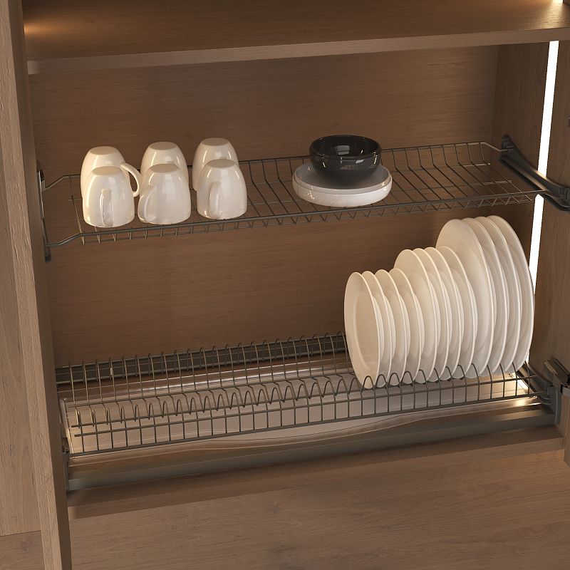 Сушка для посуды 600 HUGO с профилем, графит AKS 113241