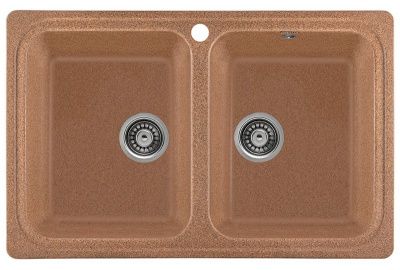 Мойка кухонная из мраморной крошки, терракот, C02-23 Gerhans