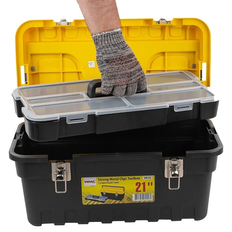 Ящик пластмассовый 21", 276x535x267 мм WMC TOOLS WMC-SM 03