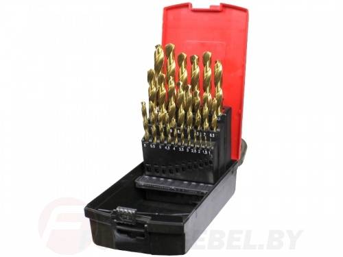 Набор сверл по металлу 1-13 мм HSS-TiN 25 пр. Yato YT-44676