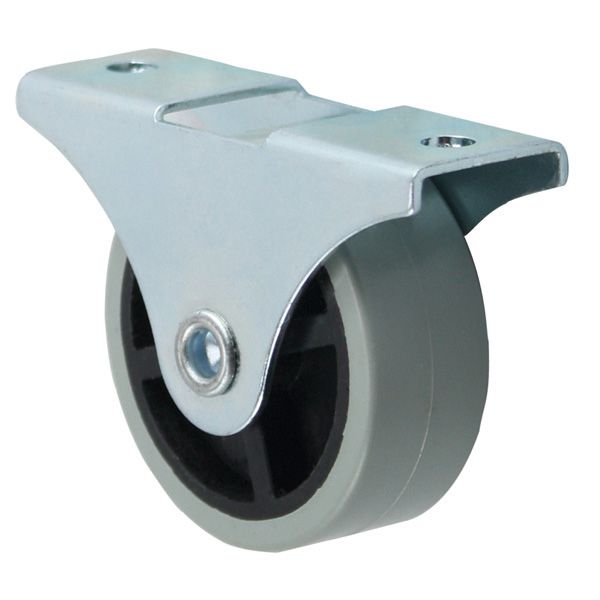 Ролик меб. c рез.ободом d30 h38 прямоходящий, черный AKS 129248