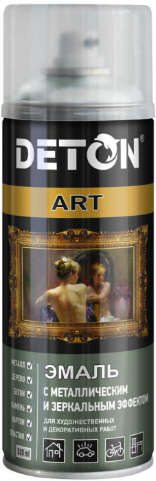 Эмаль металлик Супер хром аэр. 520 мл ART DETON DTN-A07663