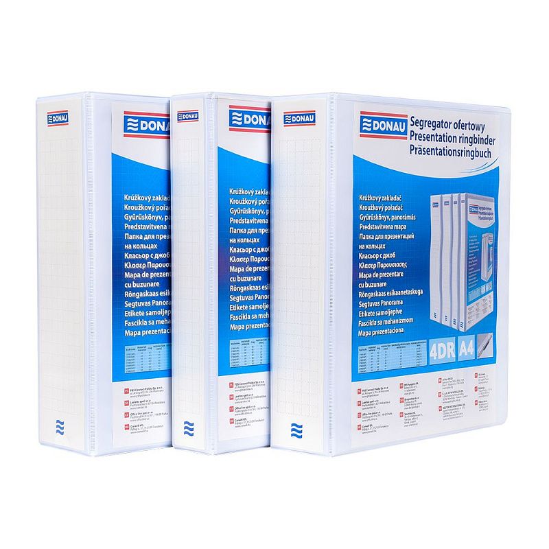 Папка на кольцах "Panorama", 4 кольца, белый, (9016596)