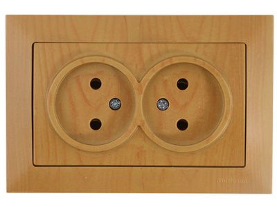 Розетка 2-ая, скрытая б/з керамика, дуб DARIA Mutlusan 2120 201 0258