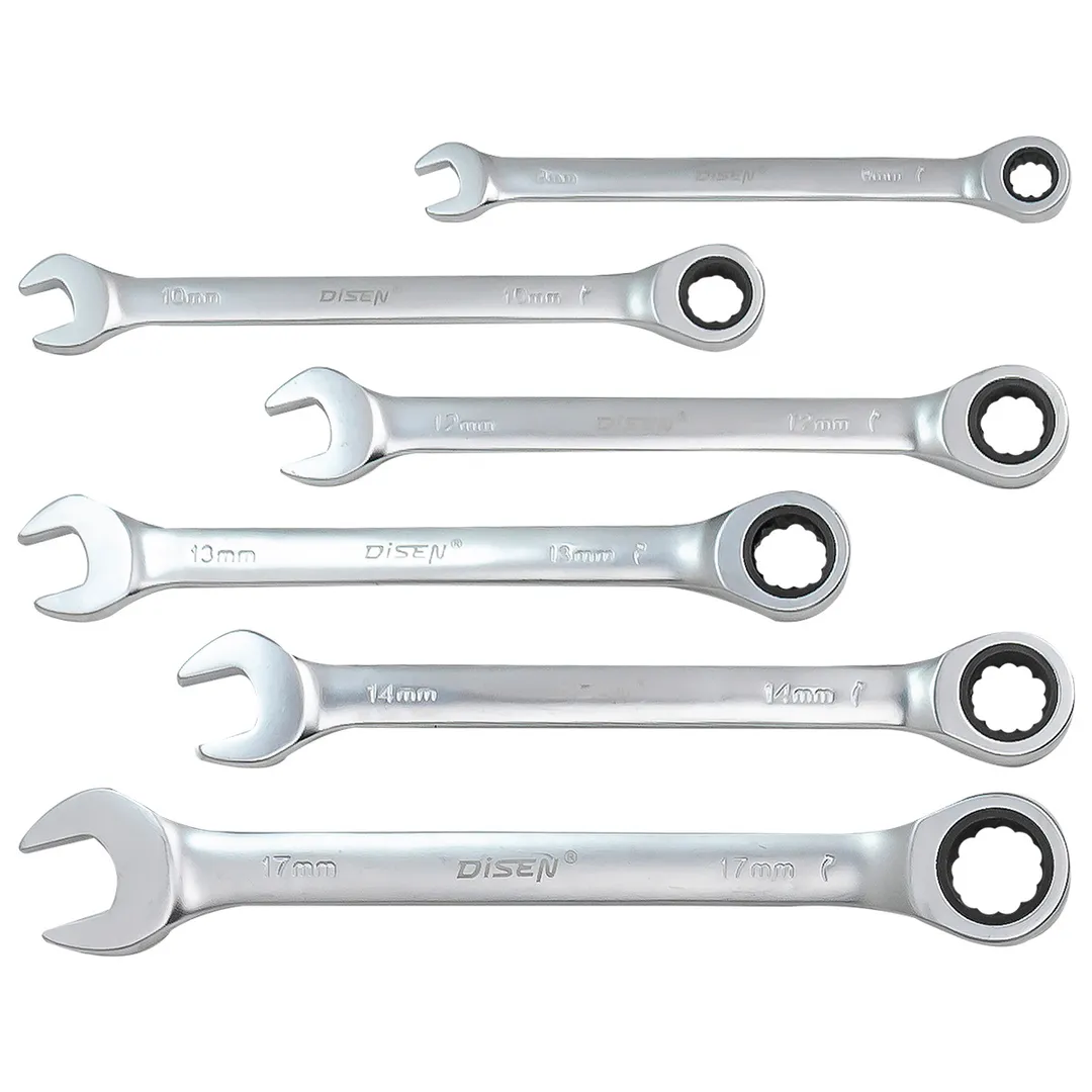 Набор ключей трещоточных 8-17 мм, 6 пр. DISEN DSH1505
