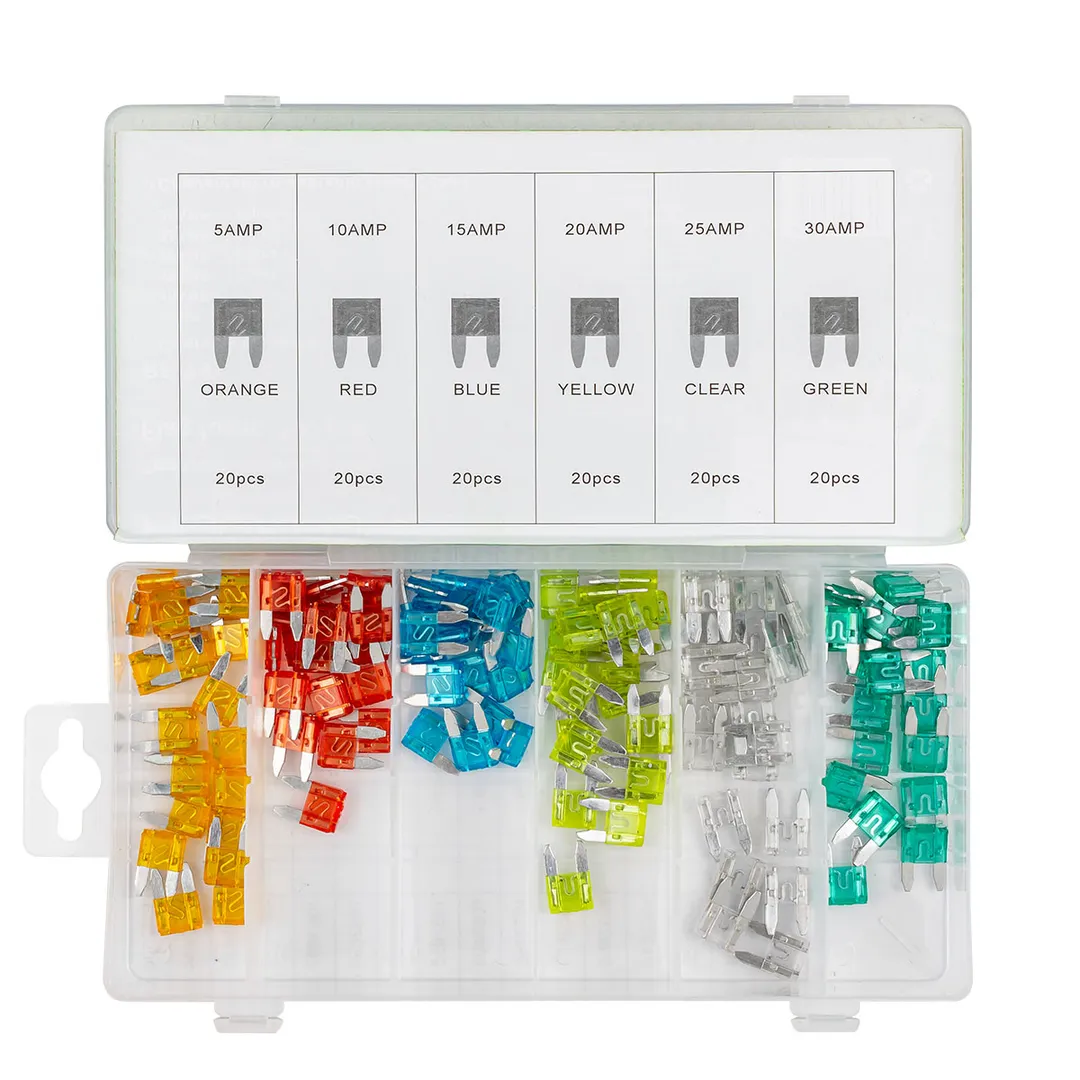 Предохранители флажковые, 120 пр. 5А, 10А, 15А, 20А, 25А, 30А RockForce RF-791