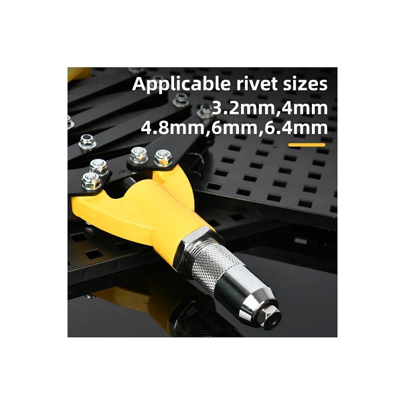 Заклепочник рычажно-складной Deli YS EDL236932, 812 мм, 3.2-6.4 мм, желтый, черный