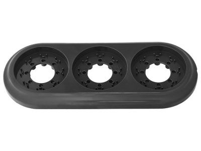 Рамка 3-местная черная, Ретро, Bylectrica ЮЛИГ.735212.472чер