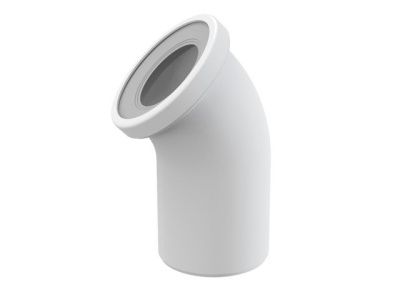 Колено для унитаза 45°, Alcaplast A90-45-BL-01