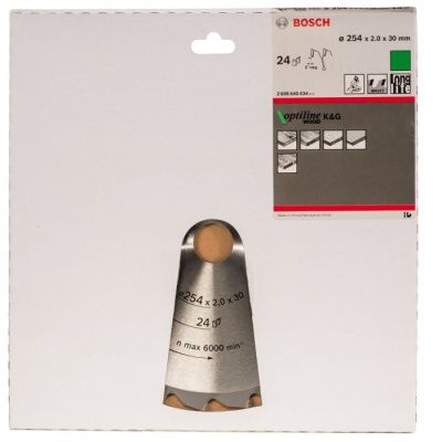 Пильный диск Optiline Wood 254х30 мм Z40 BOSCH 2608640443