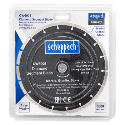 Круг отрезной 230х22,2х2,5 мм Scheppach Sch-CW6005