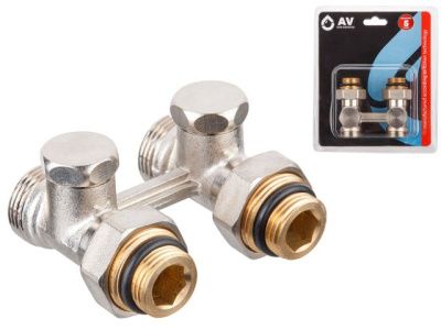 Клапан прямой вентильный 3/4" нар. для радиатора, мультифлекс, инд. упак. AV Engineering AVE289004