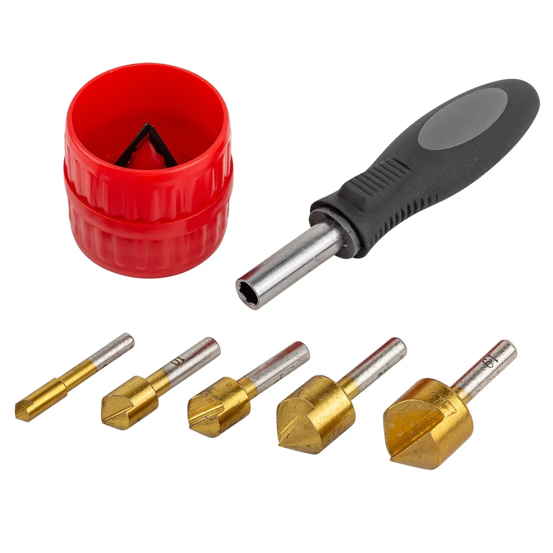 Набор зенкеров с держателем 7 пр., 6, 10, 13, 16, 19 мм Forsage F-44729A