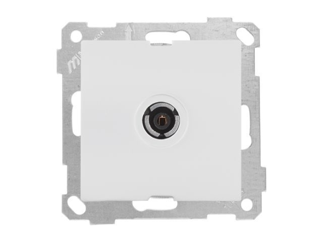 Розетка телевиз. 1-ая, с/з, 11dB, переходная белая, ELITRA, Mutlusan 2270 170 0101