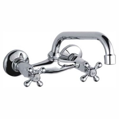 Смеситель для кухни, настенный, цинк, хром Ledeme L4708