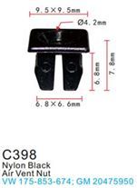 Клипса для крепления внутренней обшивки а/м GM пластиковая, 100 шт Forsage C0398(GM)