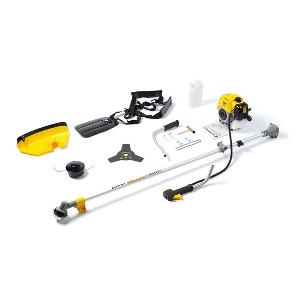 Триммер бензиновый, неразъемн.прям., 0,9 кВт, 32,6см³, НТ21+3/255/25,4 U-ручка легкий старт CHAMPION T343S-2