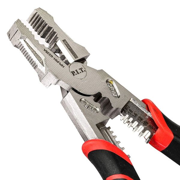 Плоскогубцы многофункциональные усиленные DRUA HPLP01-0225A, 225мм, 6в1, эксцентрик, никель PIT HPLP01-0225A