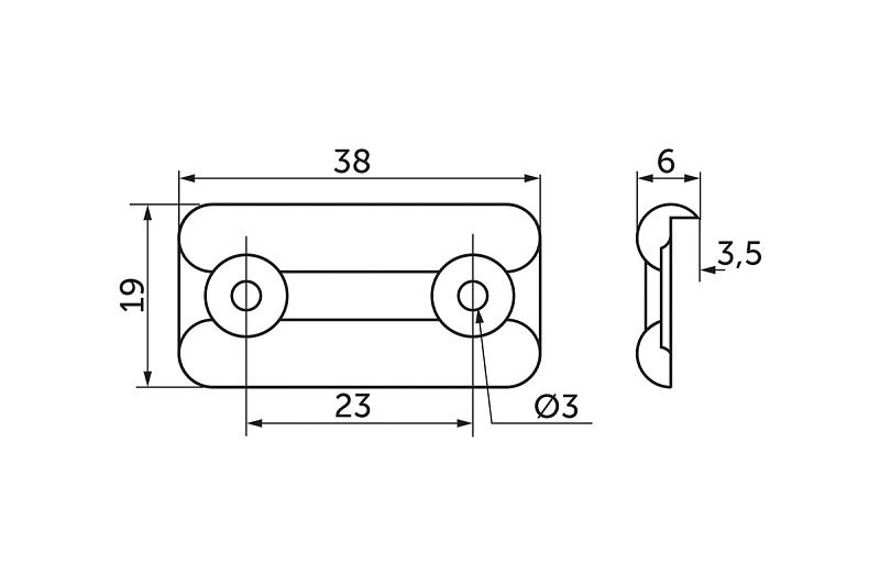 Подпятник пластик. черный, 1 упак 10 шт., RU 123371