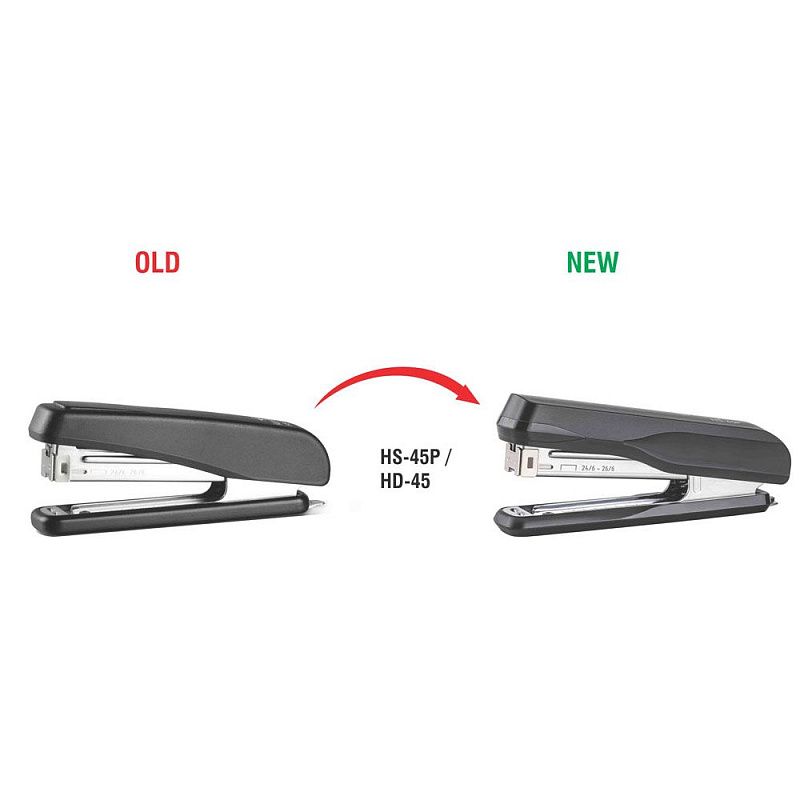 Скобосшиватель "HS-45P", № 24/6, 26/6, 30 листов, серый