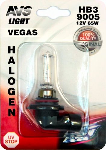 Лампа галогенная Vegas в блистере HB3/9005.12V.65W (1 шт.) AVS A78485S