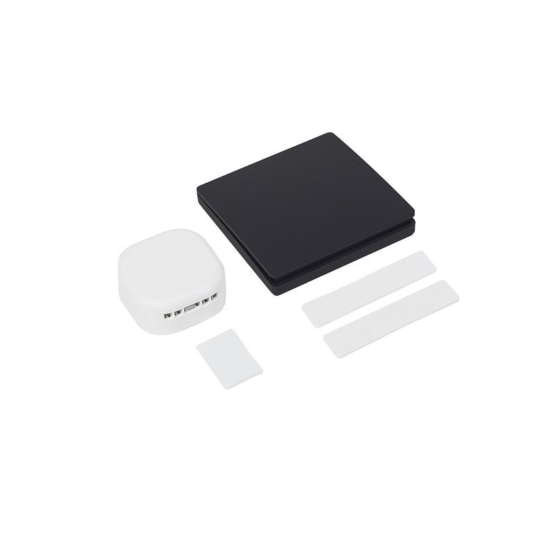 Выключатель кинетический, с реле, 1 клавиша, черный, AKS 124620