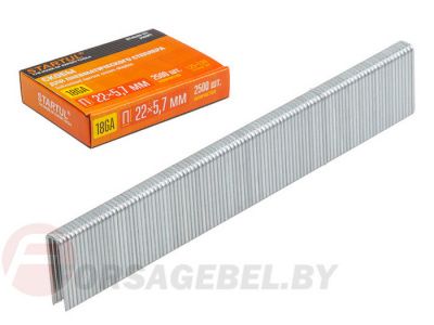 Скобы тип 18GA, 1,25х1,00мм, 2500шт STARTUL PROFI