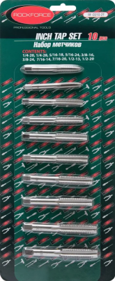 Набор метчиков дюймовых 10 пр RockForce RF-C010-2T