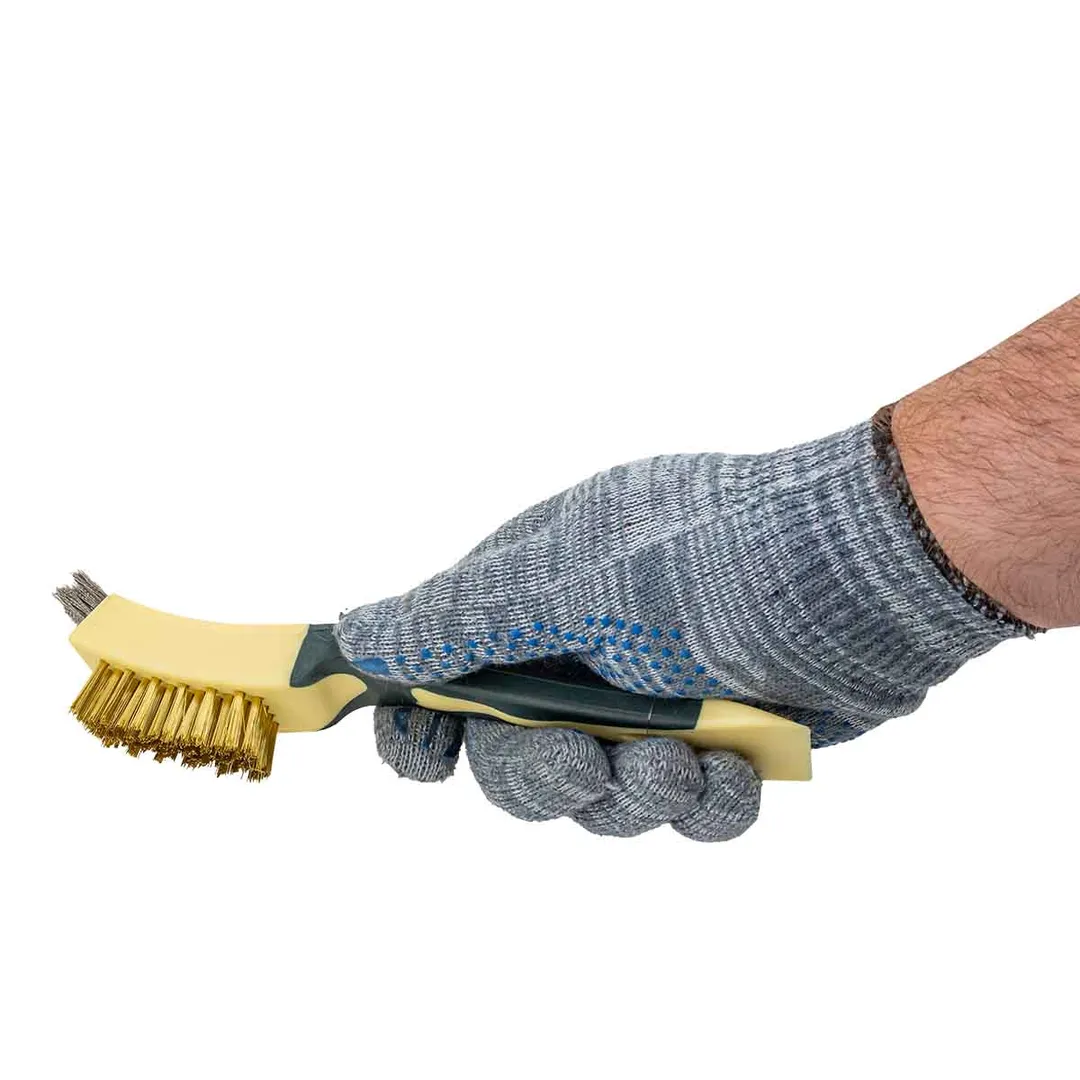 Щетка по металлу ручная с прорезиненной рукояткой 3в1 RockForce RF-340129725