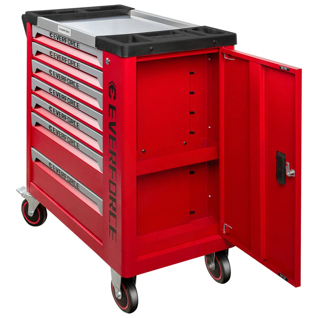 Набор инструментов 250 пр 1/4''&3/3''&1/2'' 6-гр в тележке EVERFORCE EF-55307