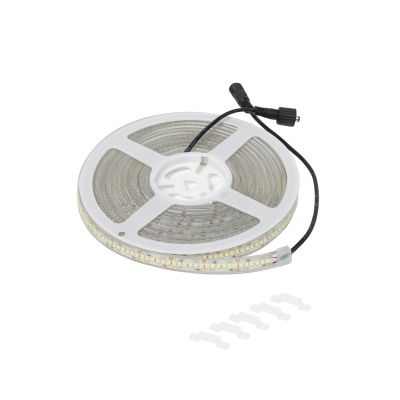 Лента светодиодная термостойкая, подводная 14,4W/m, 24V, 13мм, 2835, 240 д/м, IP68, холодный белый, 6000К, 5м, AKS 115342