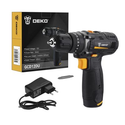 Дрель-шуруповерт ударная аккумуляторная GCD12DU DEKO 063-4039