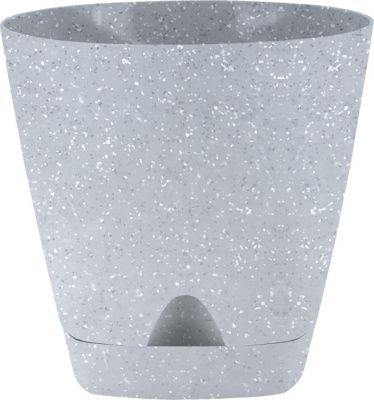 Горшок для цветов InGreen Amsterdam D140мм 1,35л с прикорневым поливом, светлый камень Пластик Репаблик IG629910025