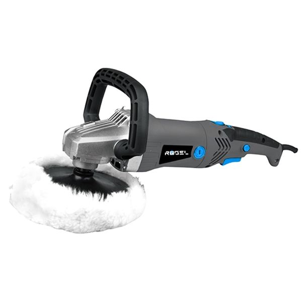 Полировальная шлифмашина, 1400 Вт, 600-3000 об/мин, пов. рукоятка, бронир. ротор, диск 180 мм RÖGEL PMR 180-1400