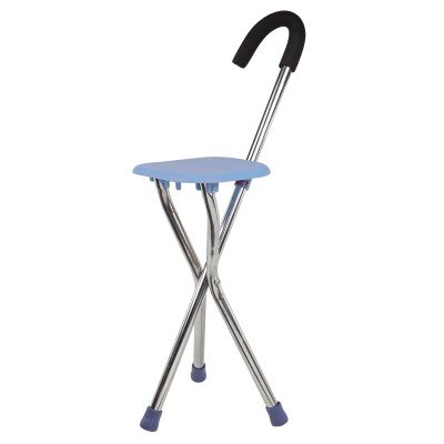 Трость-стул складная 3-х ногая, L трости-850 мм WMC TOOLS WMC-3L(голубой)