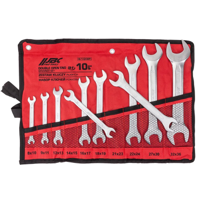 Набор ключей рожковых 10 пр 8х10-32-36 мм JBC JBC-5103P